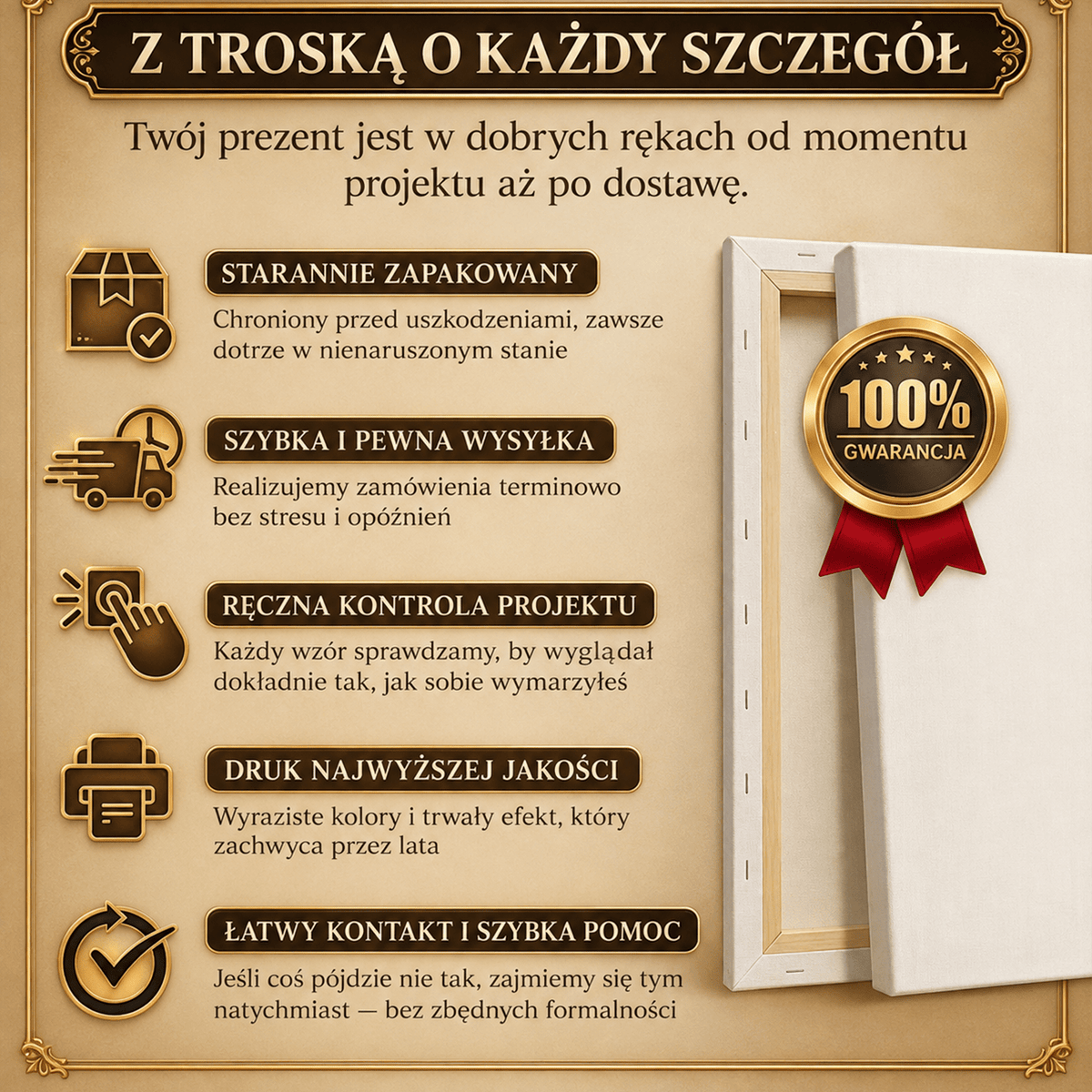 Portret ze zdjęcia na płótnie Dziadek król — prezent dla dziadka - Adamell.pl