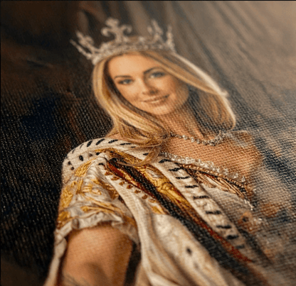 Portret ze zdjęcia na płótnie Historyczna królowa — prezent dla mamy - Adamell.pl