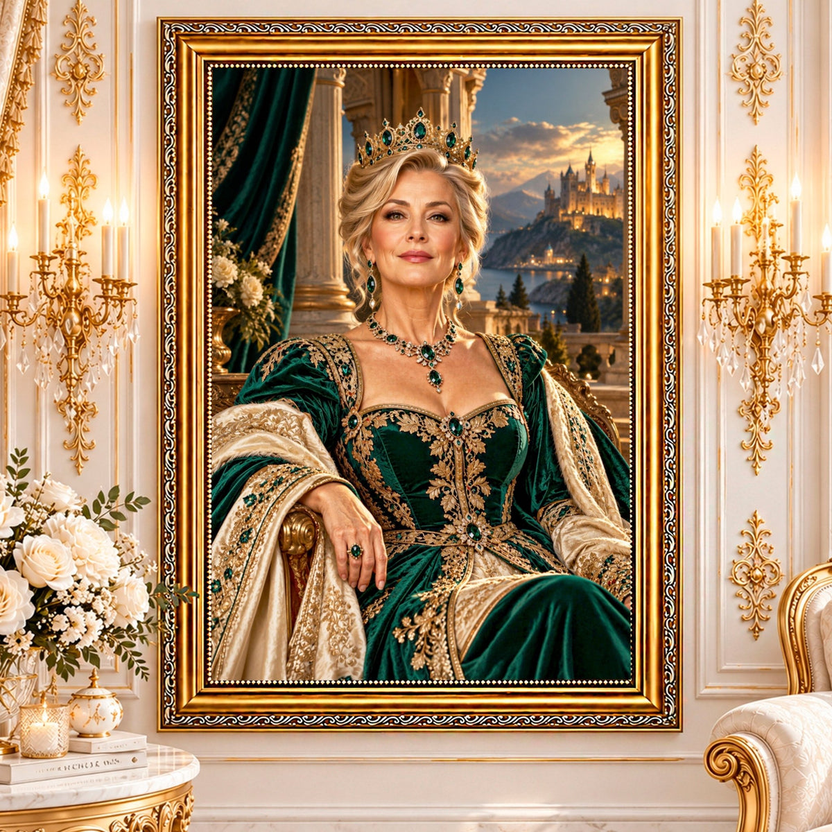 Portret ze zdjęcia na płótnie Królowa babcia — prezent dla babci - Adamell.pl