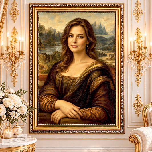 Portret ze zdjęcia na płótnie Mona lisa — prezent dla mamy - Adamell.pl