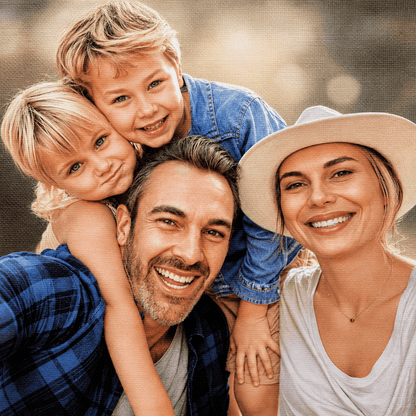 Portret ze zdjęcia na płótnie Neoklasyczny portret — prezent dla rodziców - Adamell.pl