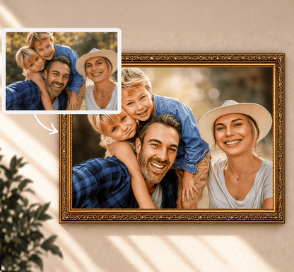 Portret ze zdjęcia na płótnie Neoklasyczny portret — prezent dla rodziców - Adamell.pl