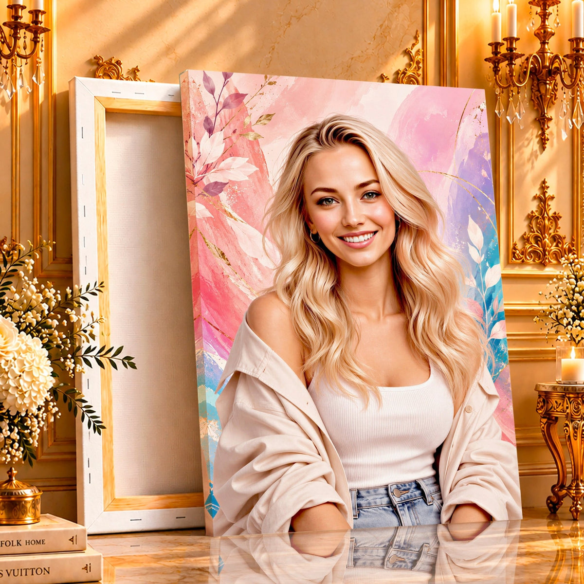 Portret ze zdjęcia na płótnie Portret dziewczyny — prezent dla dziewczyny - Adamell.pl