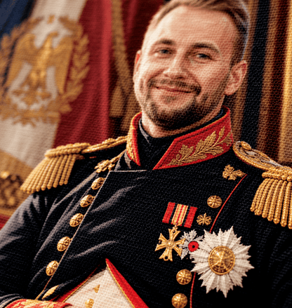 Portret ze zdjęcia na płótnie Portret napoleona — prezent dla mężczyzny - Adamell.pl