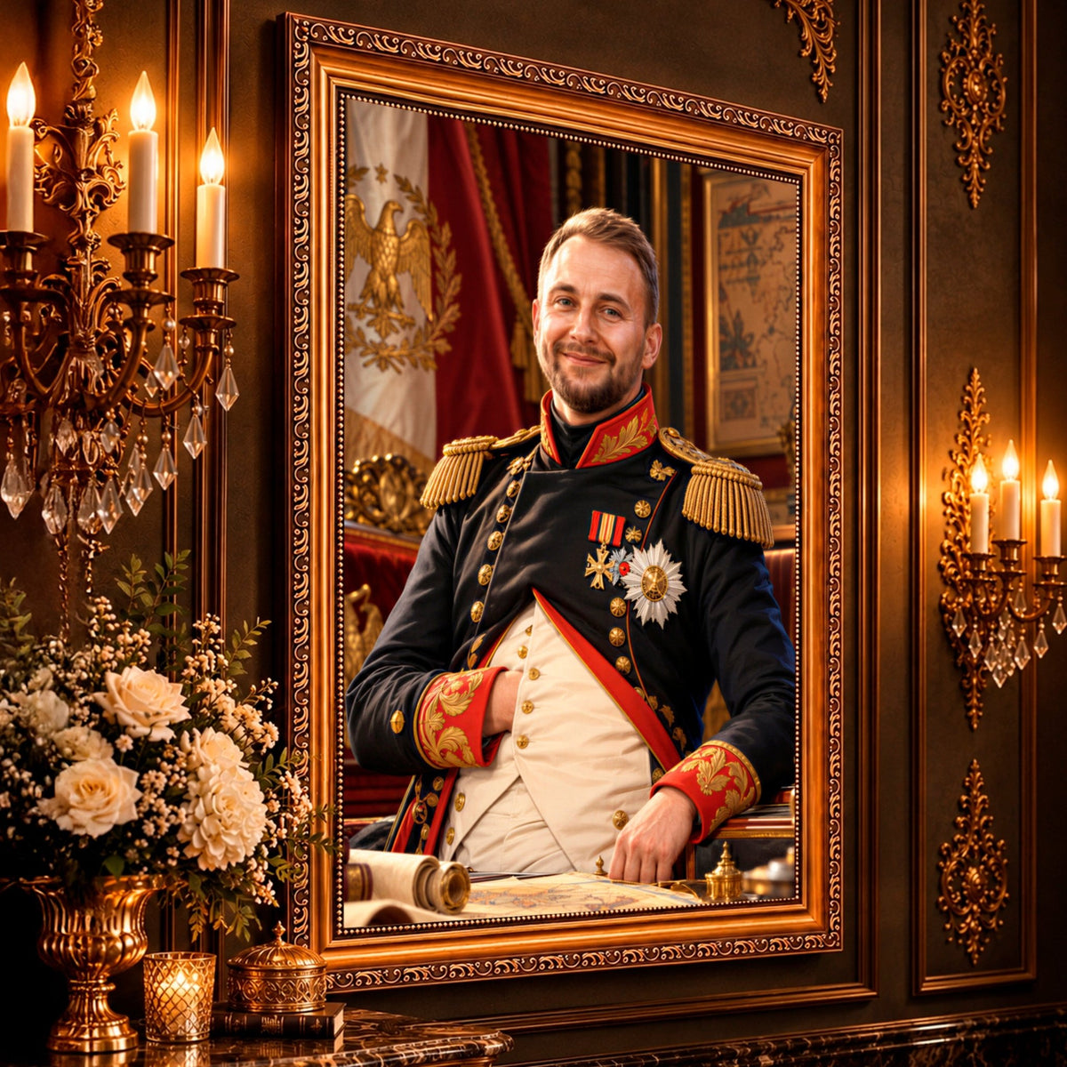 Portret ze zdjęcia na płótnie Portret napoleona — prezent dla mężczyzny - Adamell.pl