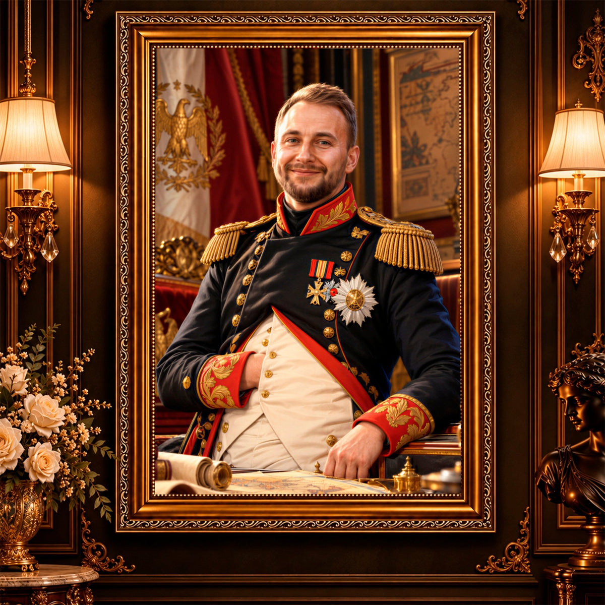 Portret ze zdjęcia na płótnie Portret napoleona — prezent dla mężczyzny - Adamell.pl