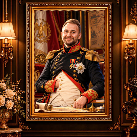 Portret ze zdjęcia na płótnie Portret napoleona — prezent dla mężczyzny - Adamell.pl