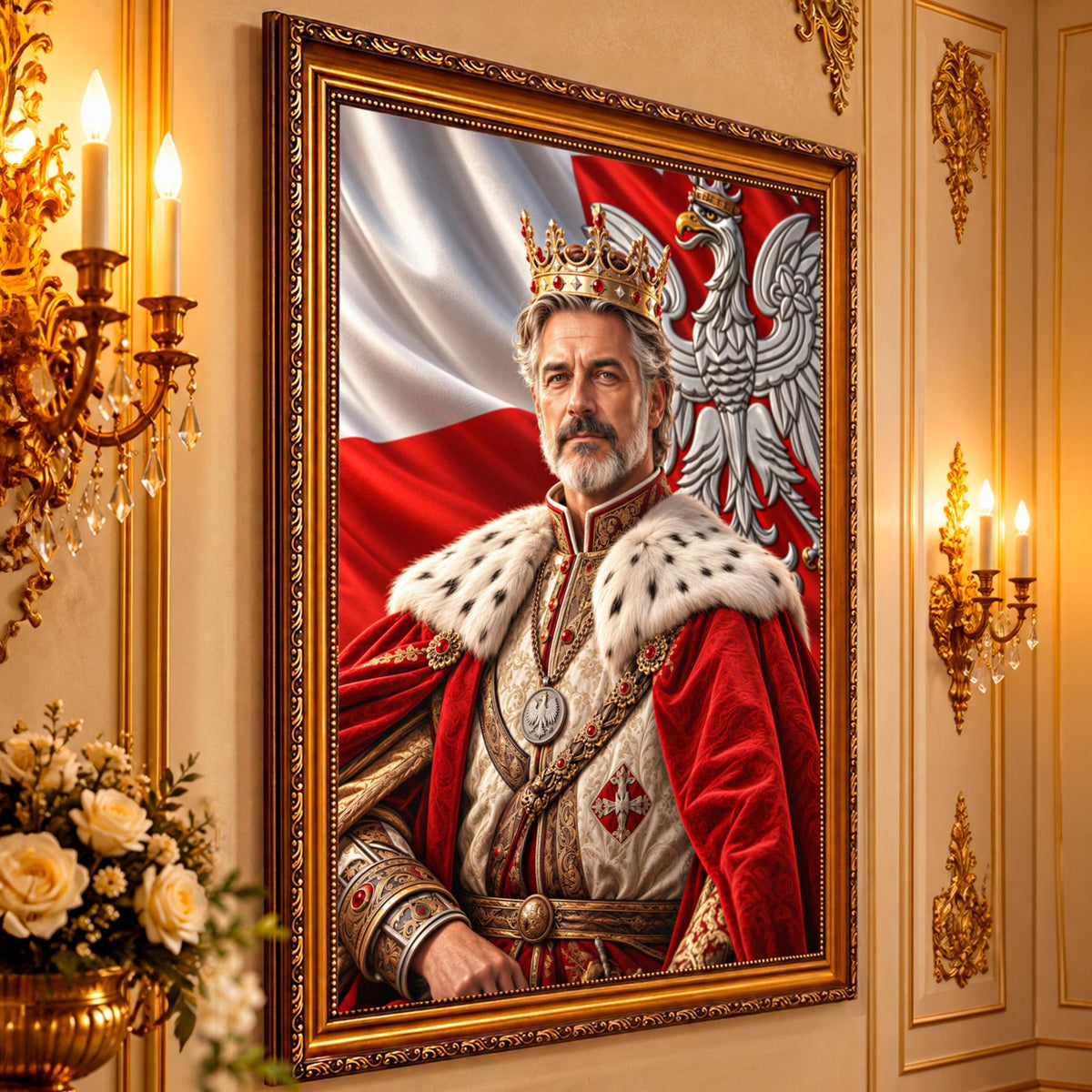 Portret ze zdjęcia na płótnie Władca państwa — prezent dla mężczyzny - Adamell.pl