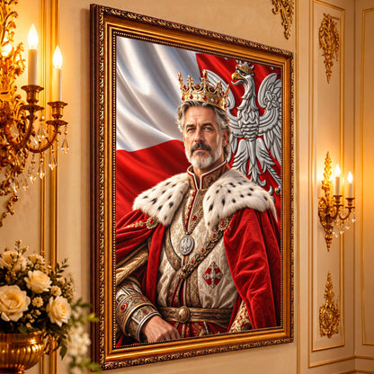 Portret ze zdjęcia na płótnie Władca państwa — prezent dla mężczyzny - Adamell.pl