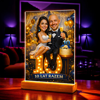 Portret ze zdjęcia na szkle akrylowym Ona On prezent dla pary - Adamell.pl