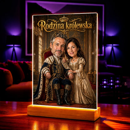Portret ze zdjęcia na szkle akrylowym Rodzina prezent dla pary - Adamell.pl