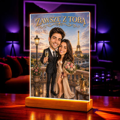 Portret ze zdjęcia na szkle akrylowym Zawsze Tobą prezent dla pary - Adamell.pl