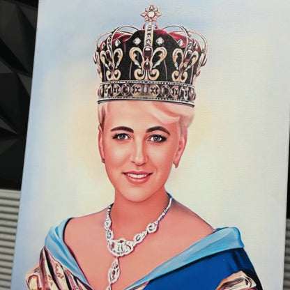 Portret władczyni - druk na płótnie, spersonalizowany prezent dla niej