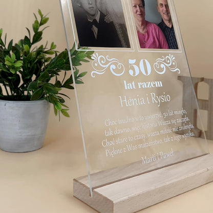 Razem przez lata - Druk na szkle, spersonalizowany prezent