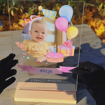 Urodzinowy prezent - Druk na szkle, spersonalizowany prezent dla dziecka