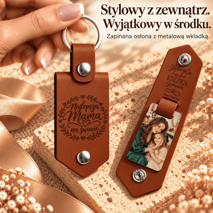 Prezent dla Mamy Składany Brelok ze Zdjęciem Do Księżyca i z Powrotem - Adamell.pl