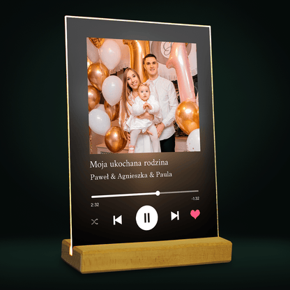 Prezent dla męża Spotify - magiczny druk na szkle akrylowym, personalizowany prezent - Adamell.pl