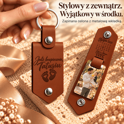 Prezent dla Taty Składany Brelok ze Zdjęciem Kalendarz Wspomnień - Adamell.pl