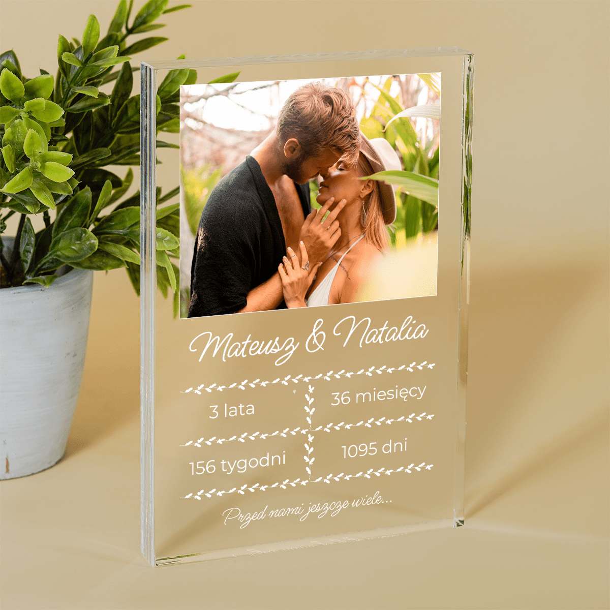 Przed nami jeszcze wiele - Druk na szkle, spersonalizowany prezent dla pary - Adamell.pl