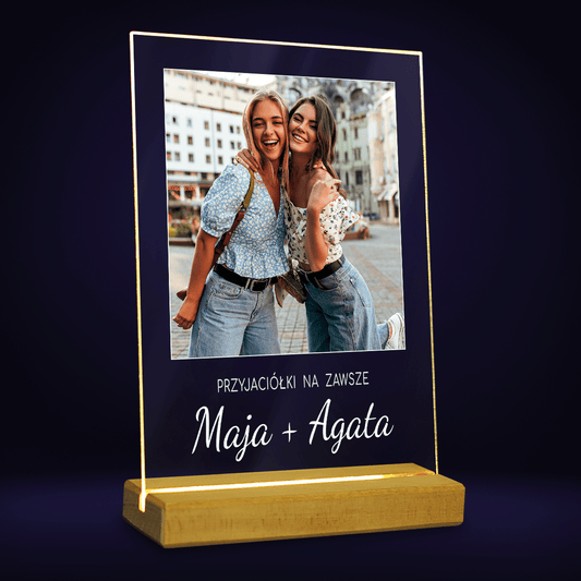 Przyjaciółki na zawsze - Druk na szkle, spersonalizowany prezent dla przyjaciółki - Adamell.pl