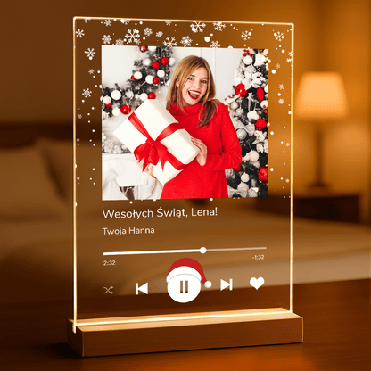 Przyjaciółki świąteczne Spotify - Druk na szkle, spersonalizowany prezent dla przyjaciółki - Adamell.pl