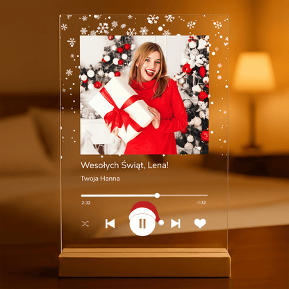 Przyjaciółki świąteczne Spotify - Druk na szkle, spersonalizowany prezent dla przyjaciółki - Adamell.pl