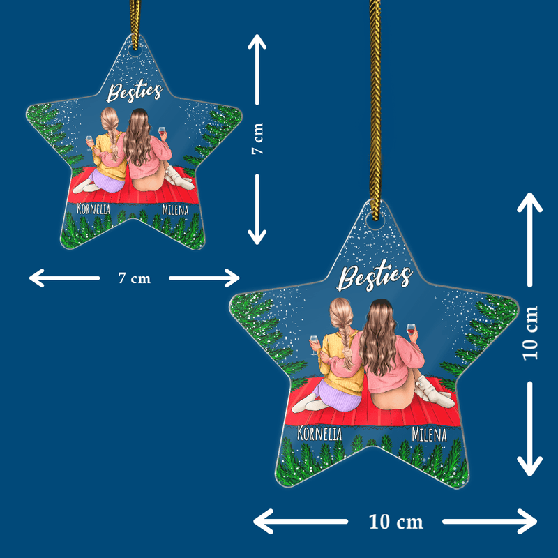 Przyjaciółki w święta Clipart - bombka choinkowa, spersonalizowany prezent dla przyjaciółki - Adamell.pl