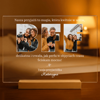 Przyjaźń to magia - Druk na szkle, spersonalizowany prezent dla przyjaciółki - Adamell.pl