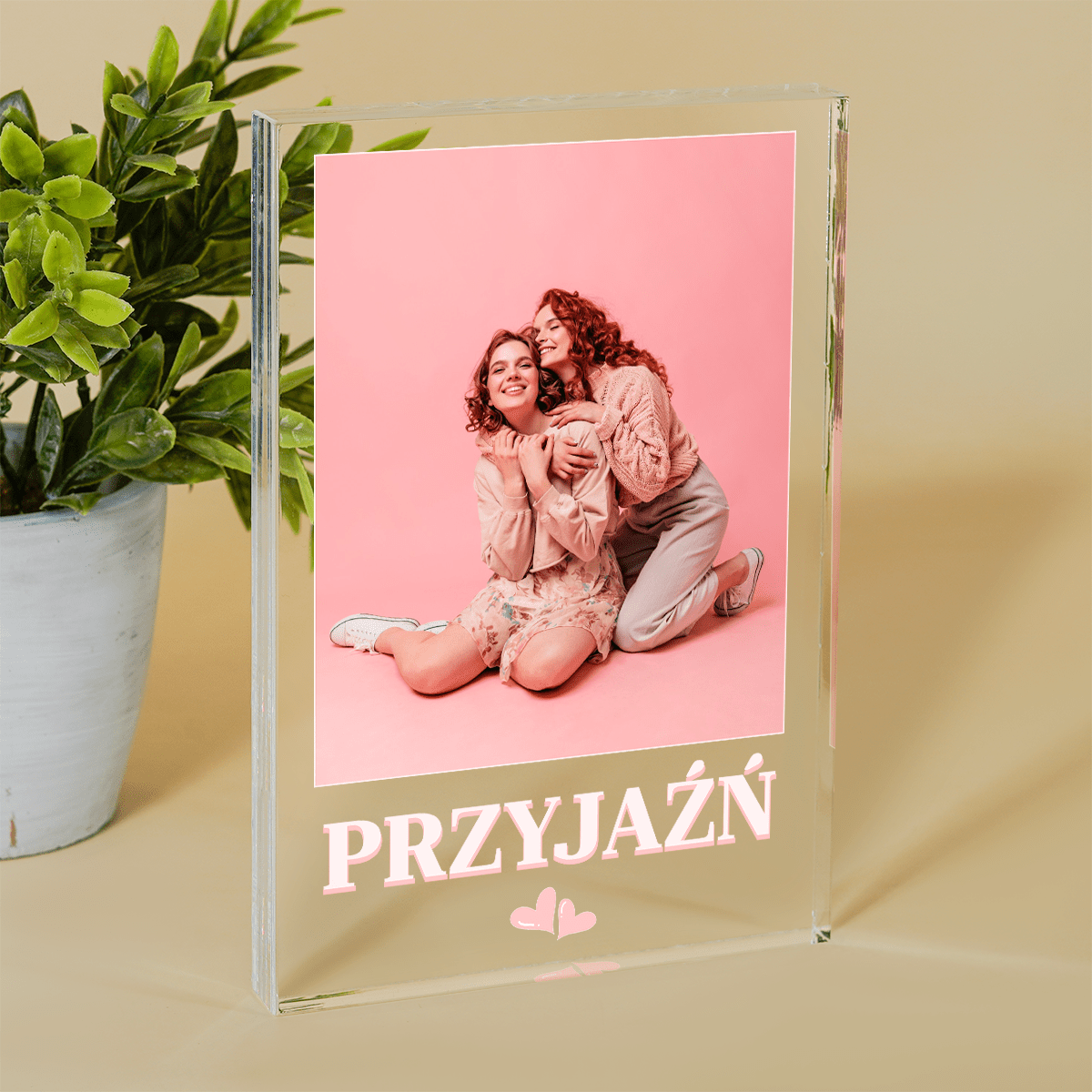 Przyjaźń zdjęcie - Druk na szkle, spersonalizowany prezent dla przyjaciółki - Adamell.pl