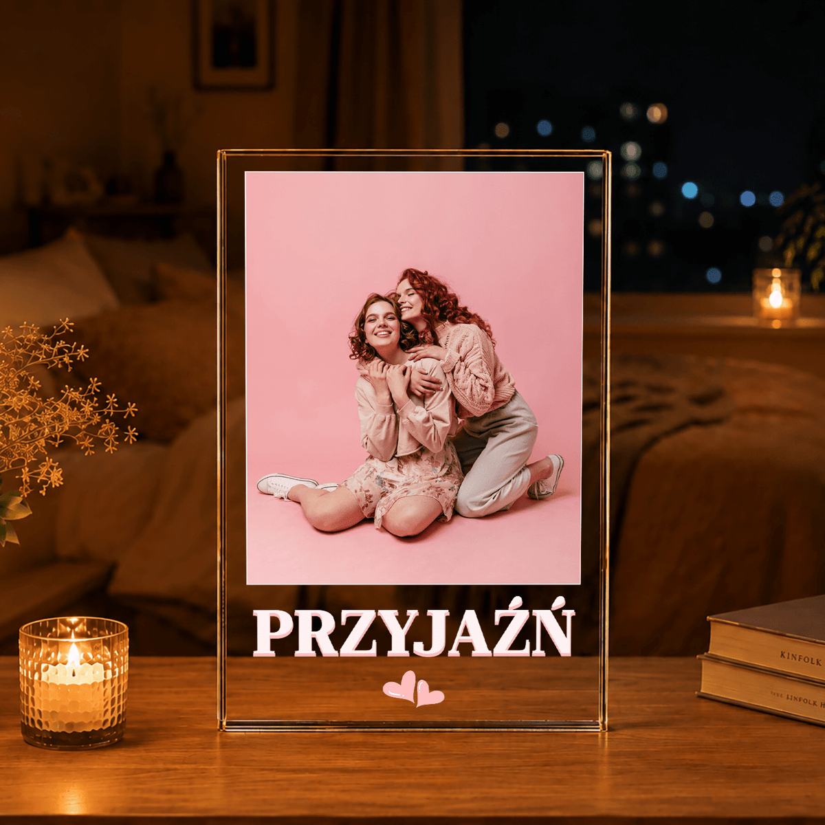Przyjaźń zdjęcie - Druk na szkle, spersonalizowany prezent dla przyjaciółki - Adamell.pl