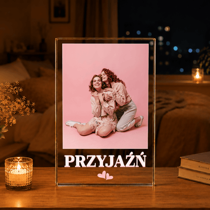 Przyjaźń zdjęcie - Druk na szkle, spersonalizowany prezent dla przyjaciółki - Adamell.pl
