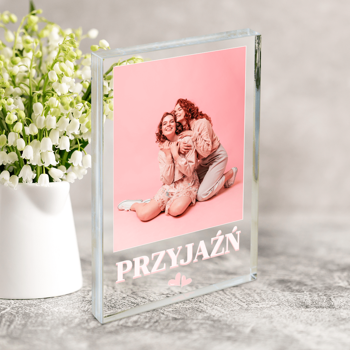 Przyjaźń zdjęcie - Druk na szkle, spersonalizowany prezent dla przyjaciółki - Adamell.pl