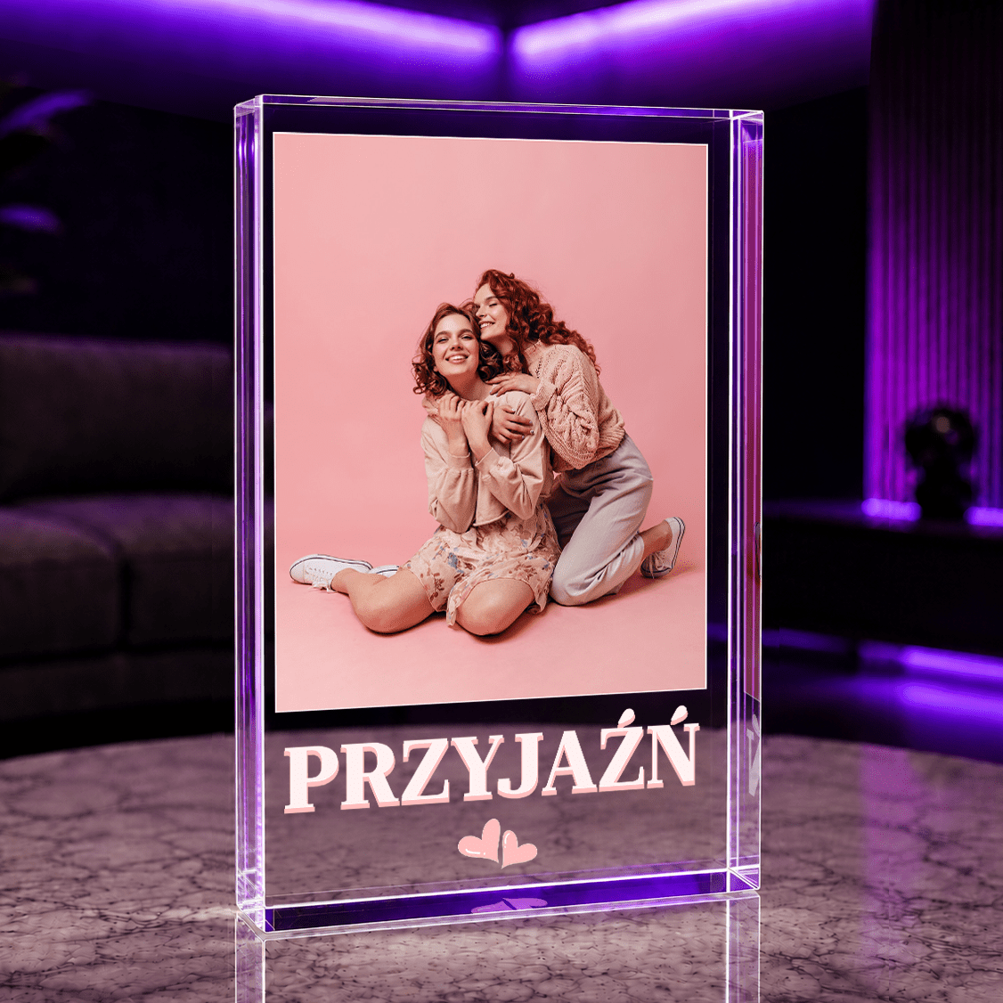 Przyjaźń zdjęcie - Druk na szkle, spersonalizowany prezent dla przyjaciółki - Adamell.pl