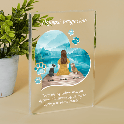 Psy to najlepsi przyjaciele - Druk na szkle, spersonalizowany prezent - Adamell.pl