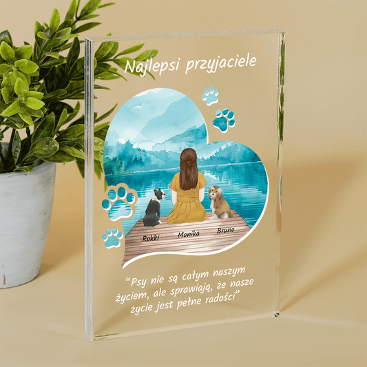 Psy to najlepsi przyjaciele - Druk na szkle, spersonalizowany prezent - Adamell.pl