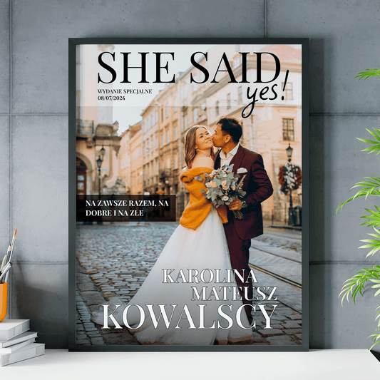 Razem na dobre i na złe - plakat, spersonalizowany prezent dla pary - Adamell.pl