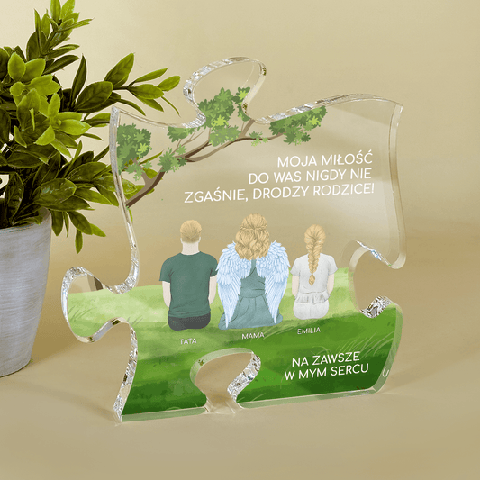 Rodzina Clipart - Druk na szkle - puzzel, spersonalizowany prezent dla rodziców - Adamell.pl