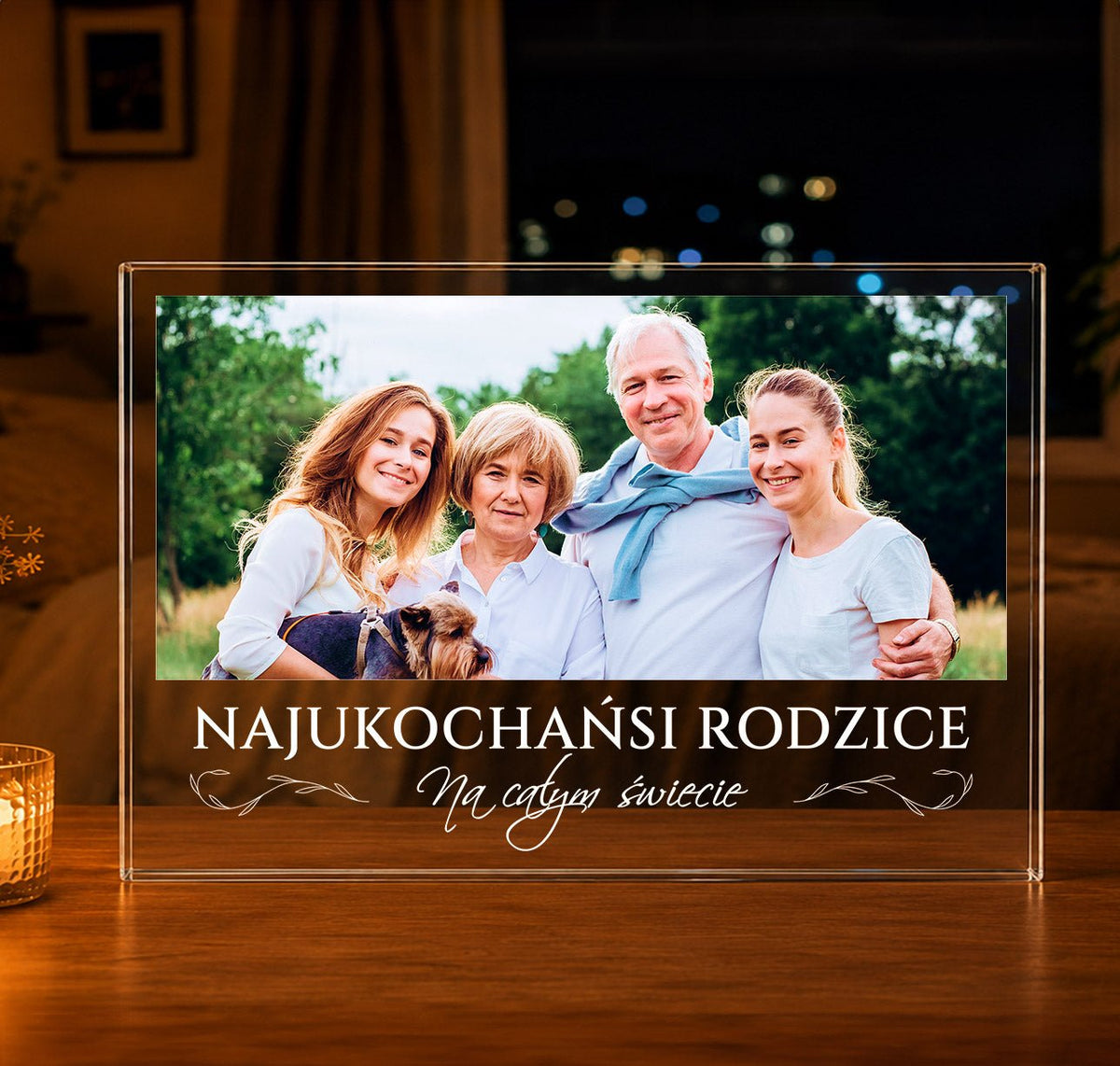 Rodzinne zdjęcie - Druk na szkle, spersonalizowany prezent dla rodziców - Adamell.pl