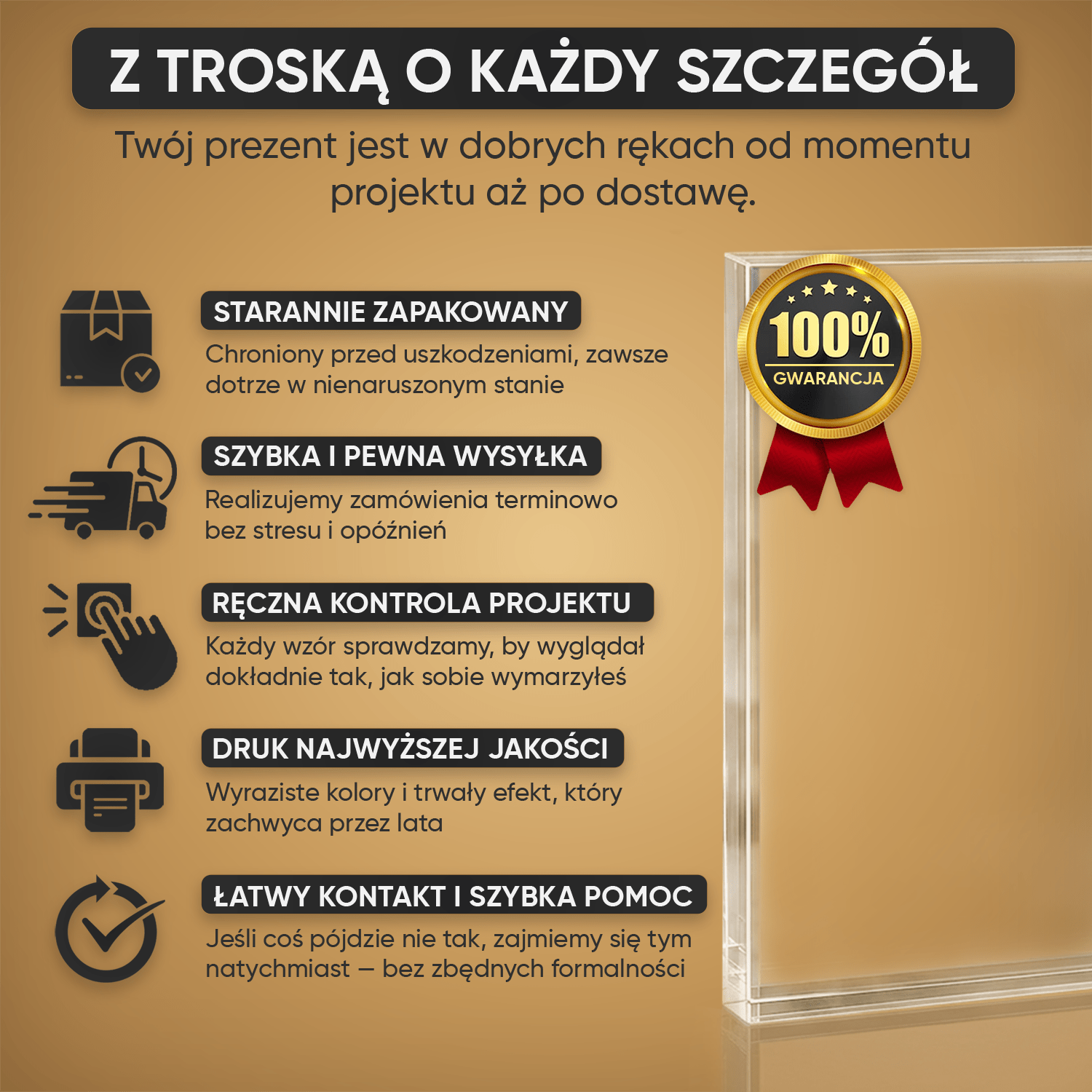 Rubinowe gody - Druk na szkle, spersonalizowany prezent dla pary - Adamell.pl
