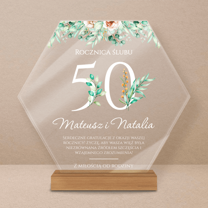 Serdeczne gratulacje - Druk na szkle, spersonalizowany prezent dla pary - Adamell.pl