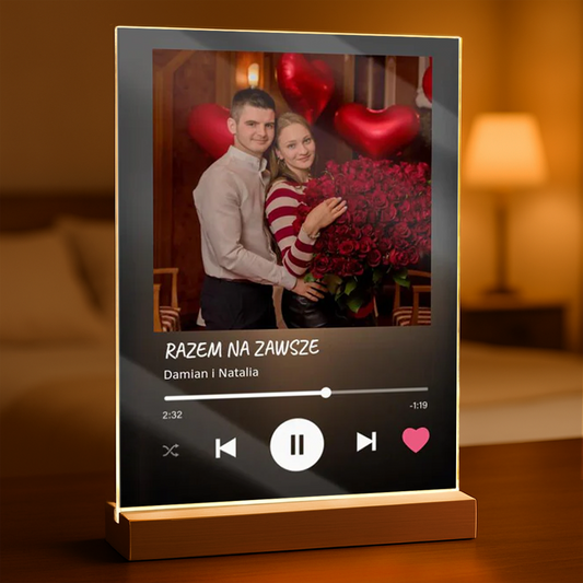 Magiczny Druk na szkle akrylowym, Spotify Prezent