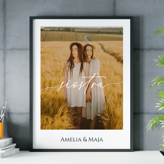 Siostra - plakat, spersonalizowany prezent dla siostry - Adamell.pl