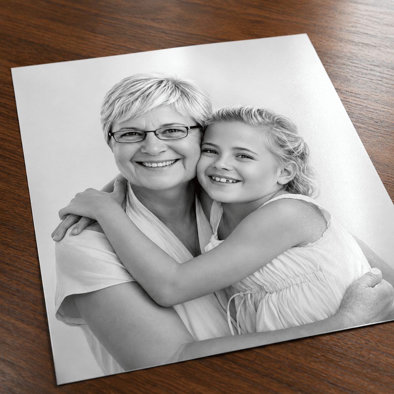 Sketch babcia i wnuczka - plakat, spersonalizowany prezent dla babci - Adamell.pl