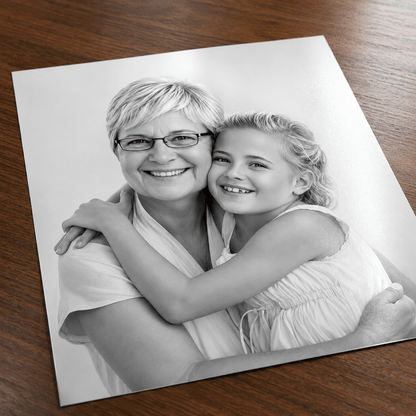 Sketch babcia i wnuczka - plakat, spersonalizowany prezent dla babci - Adamell.pl