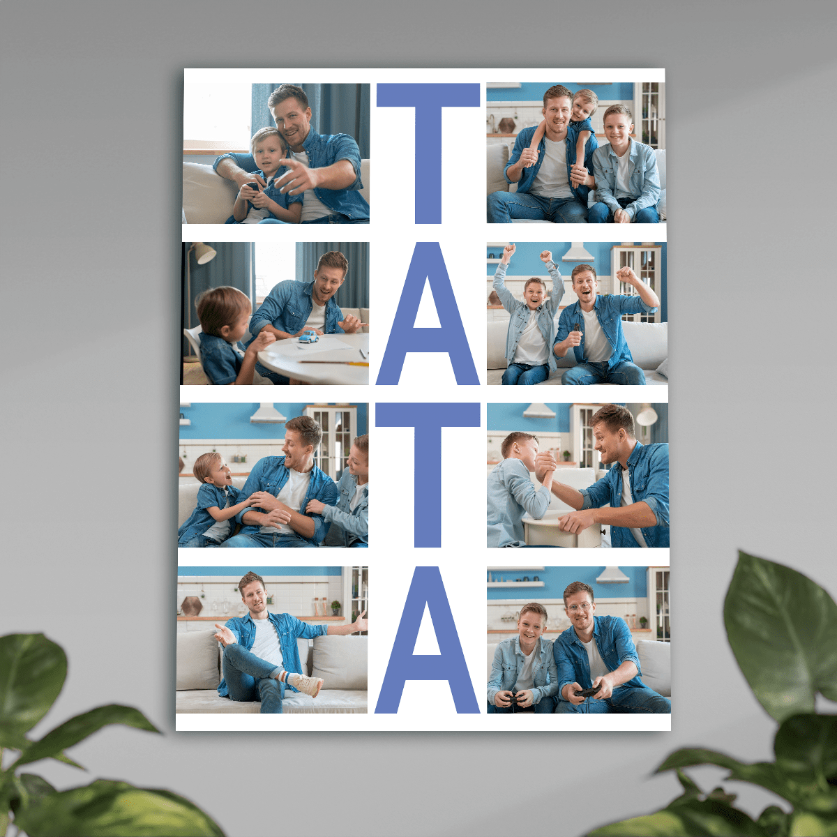 Słowo "TATA" - plakat, spersonalizowany prezent dla taty - Adamell.pl