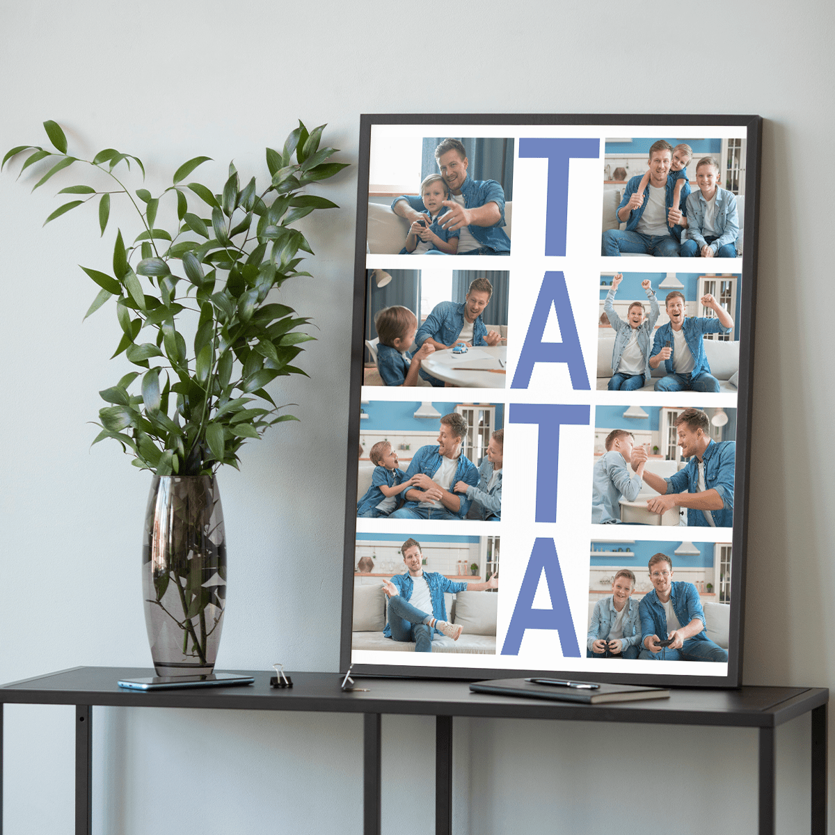 Słowo "TATA" - plakat, spersonalizowany prezent dla taty - Adamell.pl