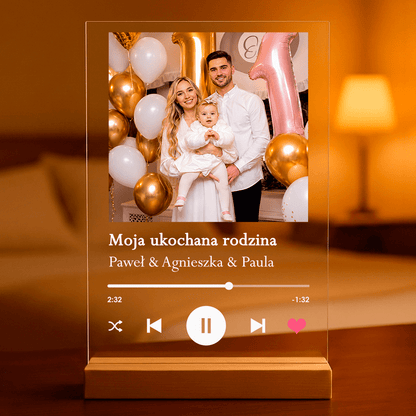Spotify - magiczny druk na szkle akrylowym, personalizowany prezent - Adamell.pl