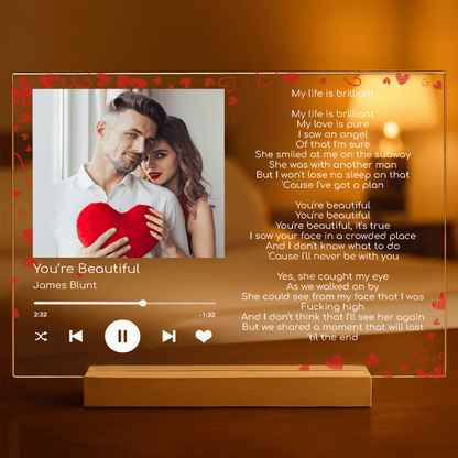 Spotify piosenka dla niego - Druk na szkle, spersonalizowany prezent dla chłopaka - Adamell.pl