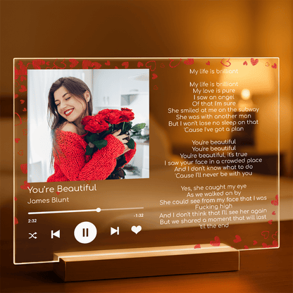 Spotify piosenka dla niej - Druk na szkle, spersonalizowany prezent dla kobiety - Adamell.pl