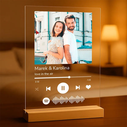 Spotify zakochanych - Druk na szkle, spersonalizowany prezent dla pary - Adamell.pl